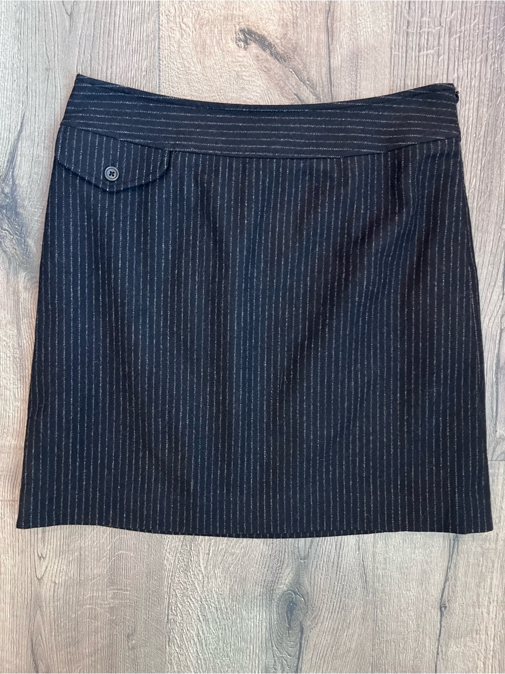 Banana Republic Navy Pinstripe Mini Skirt